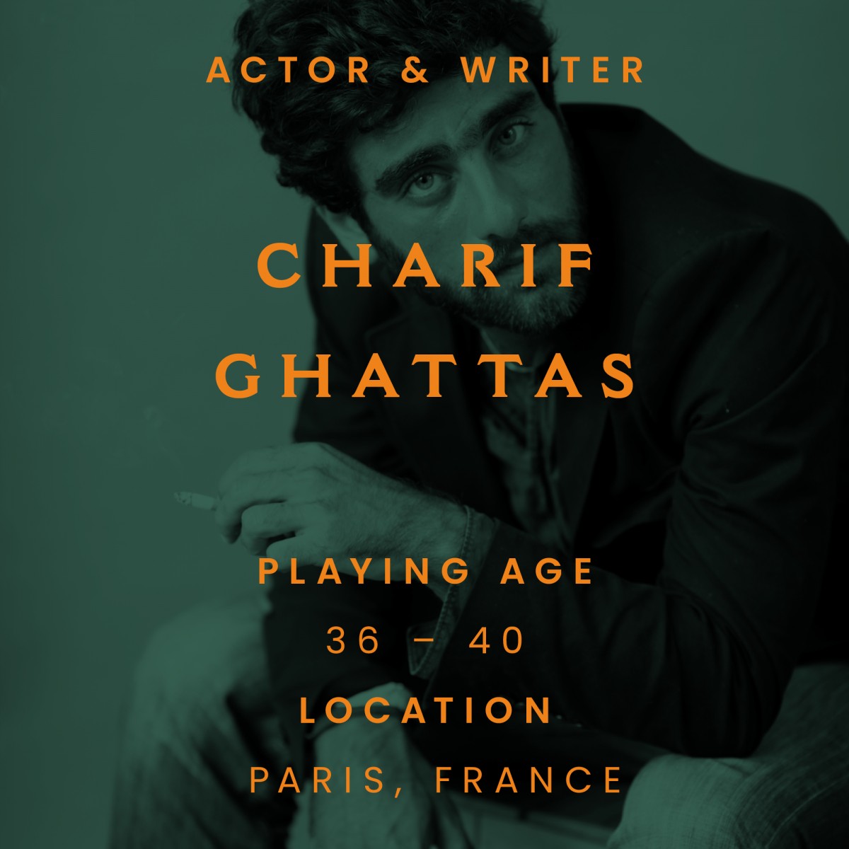 Charif Ghattas, Paris, actor, writer